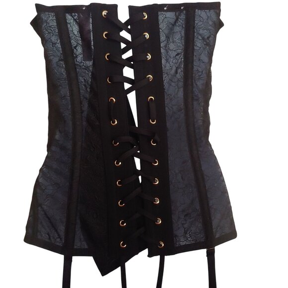 Savage X Fenty Rhianna Strapless Bustier Corset Lace Goth Sexy Vampy XL - Picture 4 of 16